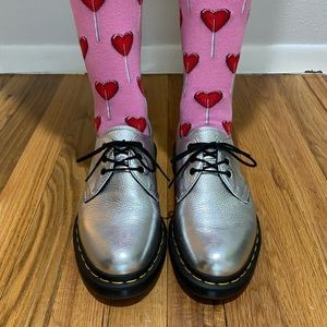 Dr Martens Super silver oxford shoes